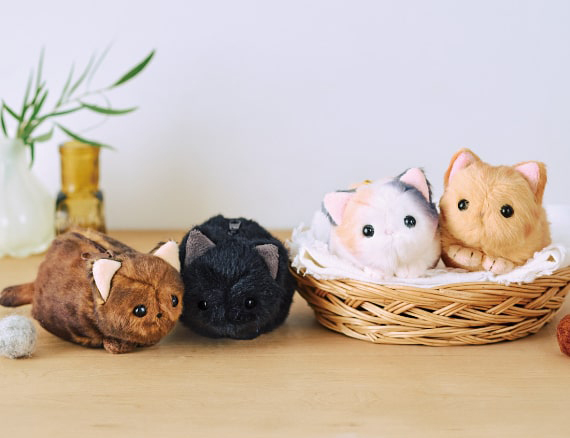猫,かわいい,可愛い,ぬいぐるみ,ぬい,黒猫,サビ猫,三毛猫,茶トラ,ぬい活,ギフト,プレゼント