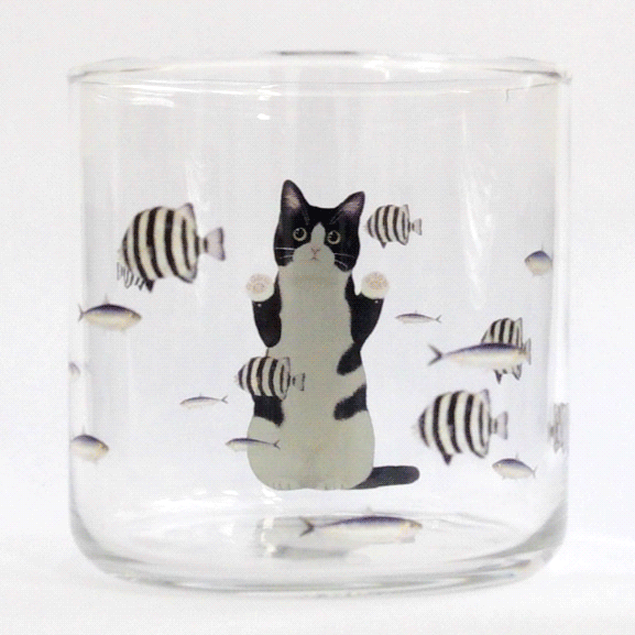 おいしそうだニャ 猫さん夢の水族館グラス完成 フェリシモ猫部