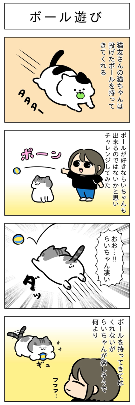 ボールで遊ぶネコちゃん        