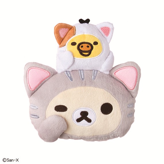 猫部 meets リラックマ 枕カバー付き至福の添い寝ぬいぐるみセット