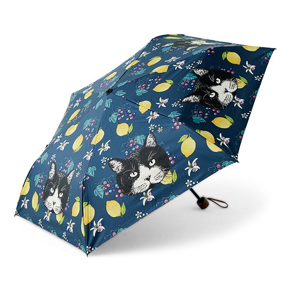 Amazon | KLAUS HAAPANIEMI クラウス ハーパニエミ 不思議ネコちゃん 折りたたみ傘 雨傘 安全ロクロ 7本骨 木製ハンドル |  折りたたみ傘 通販