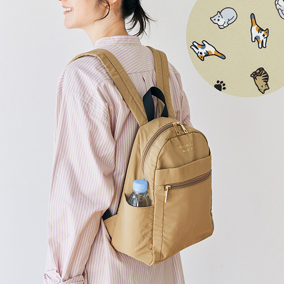 リュック,コンパクト,軽いリュック,猫,かわいい,可愛い,ミニリュック,ちびリュック